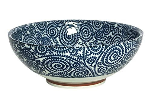 Japanese Blue Vines Large 825 Soup Ramen Noodle or Serving Bowl