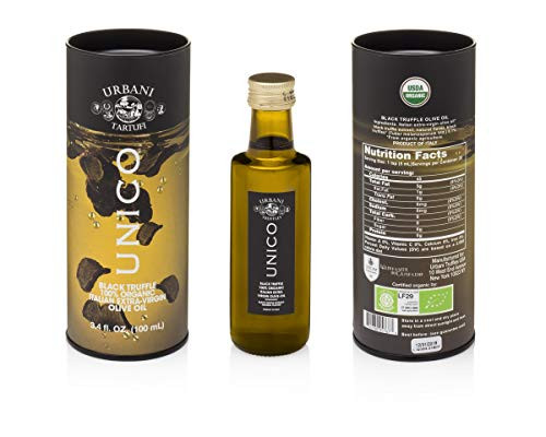 Italian Black Truffle Extra Virgin Olive Oil 34 Oz by Urbani Truffles Organic Truffle Oil 100 Made In Italy Without Chemicals And With Real Truffle Pieces Inside The Bottle No Artificial Aroma Italian Black Truffle Extra Virgin Olive Oil 34 Oz by Urbani Truffles Organic Truffle Oil 100 Made In Italy Without Chemicals And With Real Truffle Pieces Inside The Bottle No Artificial Aroma