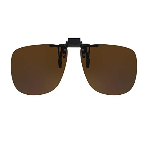 Dioptics HavenFlip Square SQ Polarized Clip On Night Driver Amber 58 mm