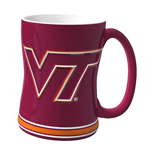 NCAA Virginia Tech Hokies Sculpted Relief Mug 14Ounce