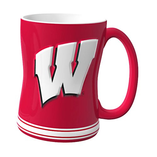 NCAA Wisconsin Badgers Sculpted Relief Mug 14Ounce