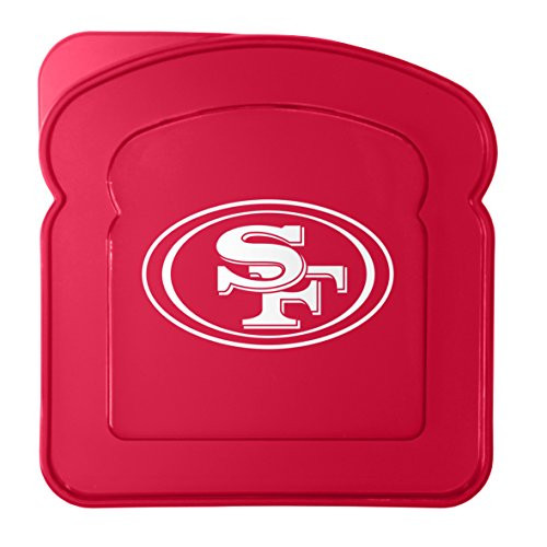 Boelter Brands NFL San Francisco 49Ers Plastic Sandwich Container Container Red 55