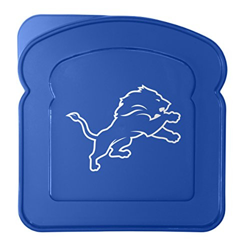 Boelter Brands NFL Detroit Lions Plastic Sandwich Container Container Blue 55