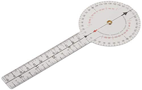 Rehabilitation Advantage 8 Inch Plastic Goniometer 360 Degree ISOM 01 Pound