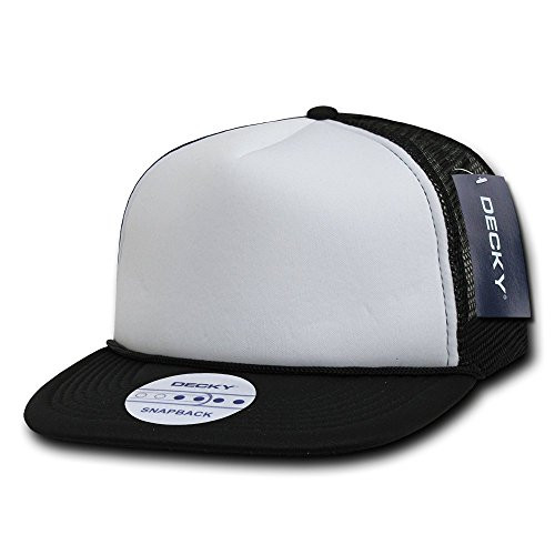 DECKY Two Tone Flat Bill Foam Cap Black