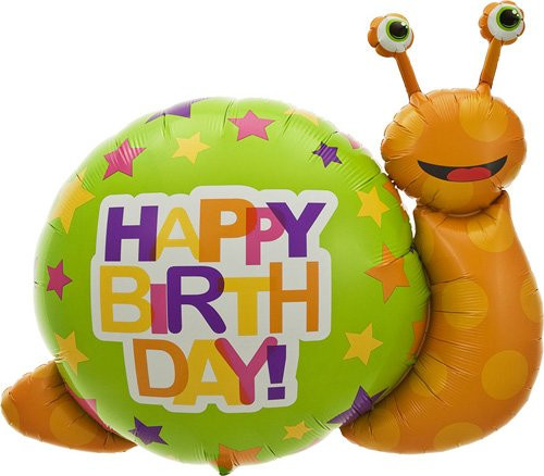 Northstar Balloons 41 Northstar Birthday Snail Foil Balloon Multicolor