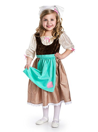 Little Adventures Cinderella Day Dress Princess Dress Up Costume for Girls Medium Age 35