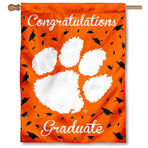 College Flags  Banners Co Clemson Tigers Graduation Gift Banner Flag