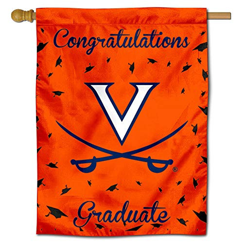 College Flags  Banners Co Virginia Cavaliers Graduation Gift Banner Flag