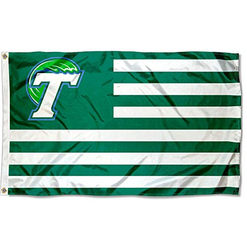 College Flags  Banners Co Tulane Green Wave American and Stripes Nation Flag