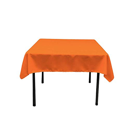 LinenTablecloth 70Inch Square Polyester Tablecloth Pumpkin