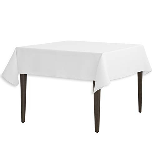 LinenTablecloth Square Economy Polyester Tablecloth 52 White