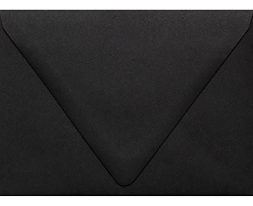 LUXPaper A6 Invitation Envelopes for 4 58 x 6 14 Cards in 80 lb Midnight Black Printable Envelopes for Invitations with Moistenable Glue 50 Pack Envelope Size 4 34 x 6 12 Black