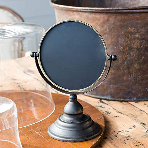 Park Hill Collection ESB81393 Round Blackboard Sign on Stand 11inch Height