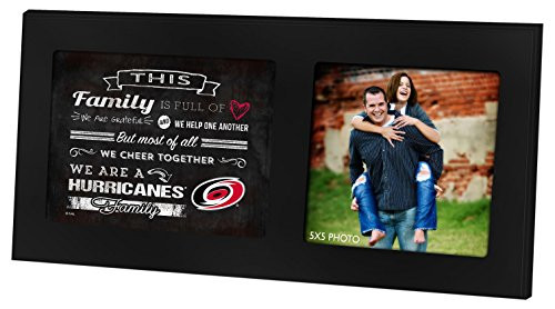 KH Sports Fan 16X8 Carolina Hurricanes Family Cheer Black Single NHL Photo Frame