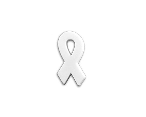50 Pack White Ribbon Awareness Silicone Pins Wholesale Pack  50 Pins