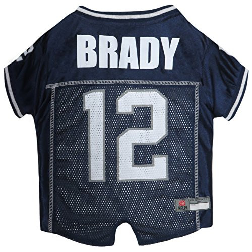 NFLPA Dog Jersey  Tom Brady 12 Pet Jersey  NFL New England Patriots Mesh Jersey XLarge