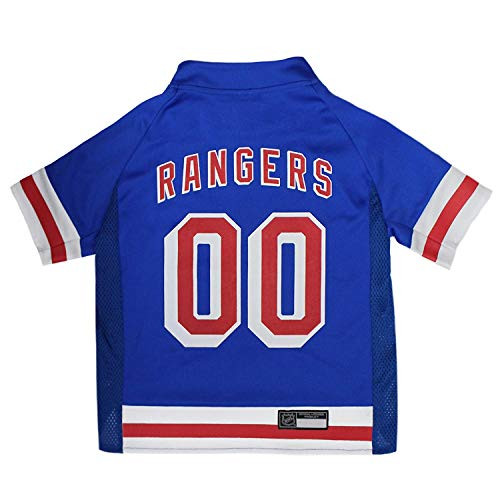 NHL New York Rangers Tee Shirt for Dogs  Cats Large  are You A Hockey Fan? Let Your Pet Be an NHL Fan Too
