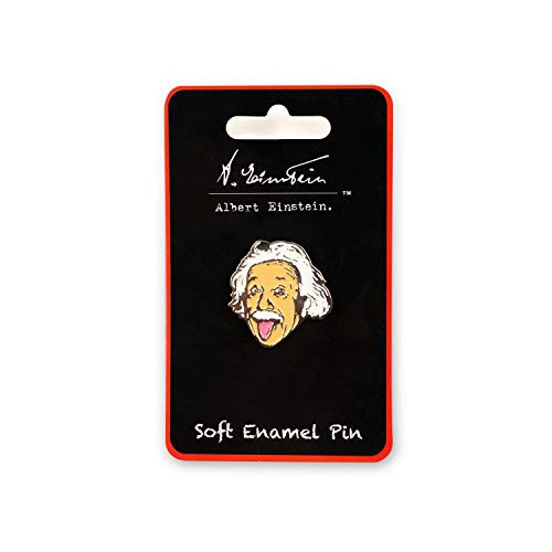 Albert Einstein Tongue Out Metal Pin  Official Albert Einstein Collectible Poster Soft Enamel Pin