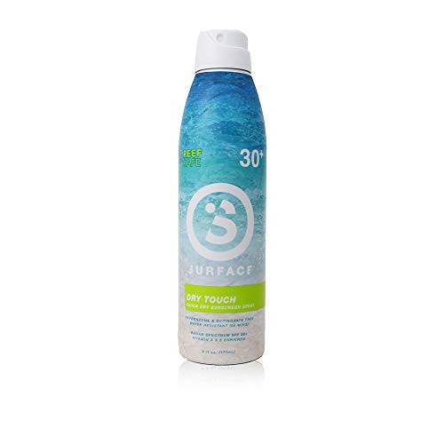 Surface Dry Touch Spray Sunscreen  Reef Safe UltraLight  Clean Feeling Broad Spectrum UVAUVB Protection Paraben Free Hypoallergenic Water Resistant Fragrance Free  SPF 30 6oz