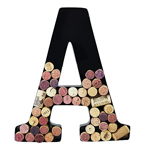 Metal Wine Cork Holder Monogram Decorative Wall Letter A