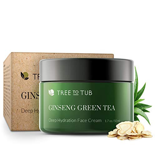 Face Cream for Women by Tree To Tub  Anti Aging Face Cream for Dry and Acne Prone Skin  Best Moisturizer for Face with Vitamin B3 B5 E Aloe Vera Ginseng and Green Tea 17 oz