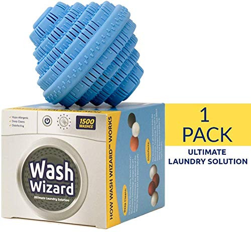 Wash Wizard Laundry Ball 1 Pack Reusable Natural Hypoallergenic and EcoFriendly Washer Ball Laundry Detergent Alternative Lasts up to 1500 Washings Wash Wizard Laundry Ball 1 Pack Reusable Natural Hypoallergenic and EcoFriendly Washer Ball Laundry Detergent Alternative Lasts up to 1500 Washings