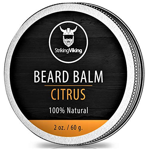 Citrus Beard Balm Styles Strengthens Softens Beards and Mustaches 100 Natural Beard Conditioner with Organic Shea Butter Tea Tree Argan Jojoba Oils with Orange Scent by Striking Viking Citrus Beard Balm Styles Strengthens Softens Beards and Mustaches 100 Natural Beard Conditioner with Organic Shea Butter Tea Tree Argan Jojoba Oils with Orange Scent by Striking Viking