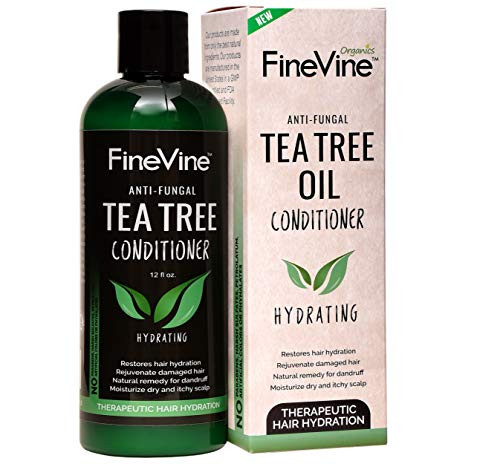 Best Tea Tree Oil Conditioner  for Men Women and Kids  Prevent Hair Dandruff Head Lice Dry Itchy  Flaky Scalp Sulfate and Paraban Free Made in USA