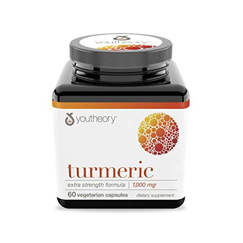 Youtheory Turmeric Extra Strength with Black Pepper BioPerine 60 Count 1 Bottle