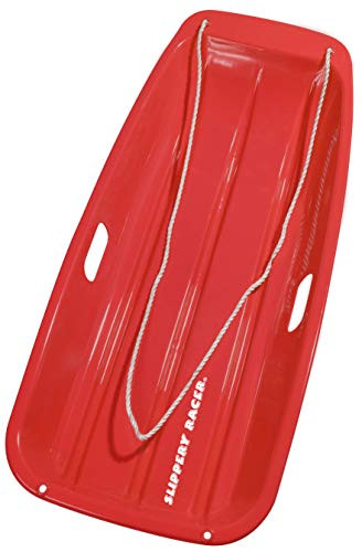 Slippery Racer Downhill Sprinter Toboggan Snow Sled Red