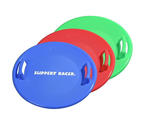 Slippery Racer Downhill Pro Saucer Disc Snow Sled 3 Pack