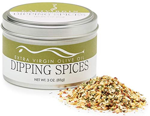 Calivirgin Olive Oil Dipping Spices  Restaurant Style Gourmet Spice Mix  Premium Dip Seasoning Spice Blend  Basil Sundried Tomatoes Garlic Parsley  Oregano  Bread Dipping Seasoning Mix  85g