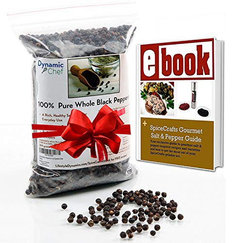 Pure Whole Black Peppercorns Tellicherry pepper Premium Quality No Additives Steam Cleaned for Freshness Resealable Bag Approx 7 oz