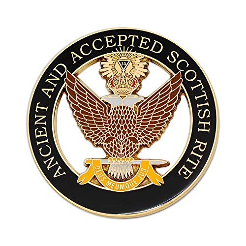 33rd Degree Double Headed Eagle Ancient Accepted Scottish Rite Round Masonic Auto Emblem Black Gold3 Diameter 33rd Degree Double Headed Eagle Ancient Accepted Scottish Rite Round Masonic Auto Emblem Black Gold3 Diameter