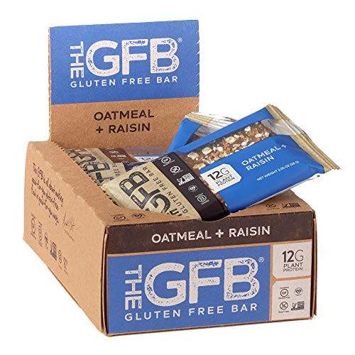 The GFB Gluten Free Protein Bars Oatmeal Raisin 205 Ounce Pack of 12 Vegan Dairy Free Non GMO Soy Free The GFB Gluten Free Protein Bars Oatmeal Raisin 205 Ounce Pack of 12 Vegan Dairy Free Non GMO Soy Free
