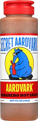 Secret Aardvark Habanero Hot Sauce  Made with Habanero Peppers  Roasted Tomatoes  NonGMO Low Sugar Low Carb  Awesome Hot Sauce  Marinade 8 oz