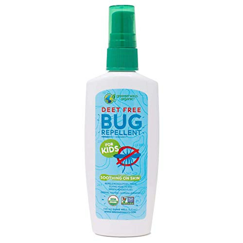 Greenerways Organic Bug Spray for Kids Kid Friendly Natural Mosquito Repellent USDA Organic NonGMO MosquitoRepellent Bug Repellant Clothing DEETFree  4Oz