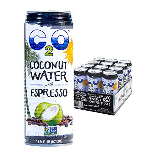 C2O Pure Coconut Water with Espresso 175 FL OZ Pack of 12