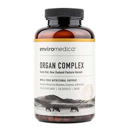 Enviromedica GrassFed Organ Complex FreezeDried Beef Liver Kidney Heart and Pancreas 150ct