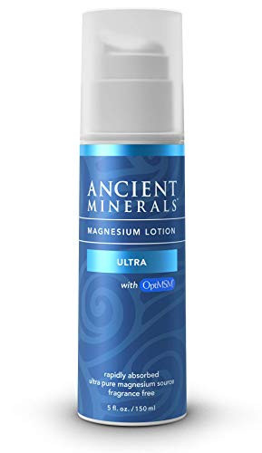 Ancient Minerals Magnesium Lotion ULTRA with MSM  Pure Genuine Zechstein Magnesium Lotion Supplement with MSM for Topical Application 5oz