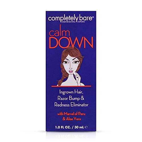 Completely Bare Calm Down Ingrown Hair Razor Bump  Redness Eliminator Aloe Vera  Witch Hazel Skin Soothing Reduce and Prevents Ingrowns Irritation Free CrueltyFree  ParabenFree Formula 1oz