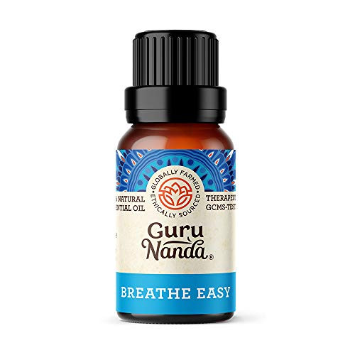 GuruNanda Breathe Easy Essential Oil Nasal Congestion Relief with Pure Eucalyptus Aromatherapy Blend for Healthy Breathing 15 ml GuruNanda Breathe Easy Essential Oil Nasal Congestion Relief with Pure Eucalyptus Aromatherapy Blend for Healthy Breathing 15 ml