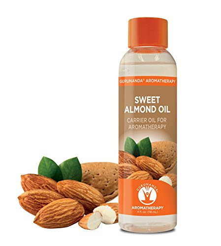Sweet Almond Oil  Carrier Oil for Essential Oils  Massage Oil  Dilute Your Essential Oil  Youthful Radiant Skin and Hair  Cold Pressed Almond Oil  100 Pure and Natural  GuruNanda  4 oz