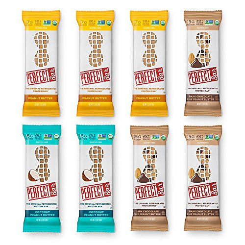 Perfect Bar Original Refrigerated Protein Bar Peanut Butter Lovers Variety Bundle 22  25 Ounce Bar 8 Count