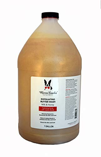 Warren London Exfoliating Butter Wash Dog Shampoo  Conditions and Scrubs Dry Skin  Coat  Milk  Honey 1 Gal