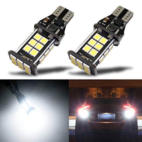 iBrightstar Newest Extremely Bright 3030 Chipsets T15 912 W16W 921 LED Bulbs For Backup Reverse Lights, Xenon White