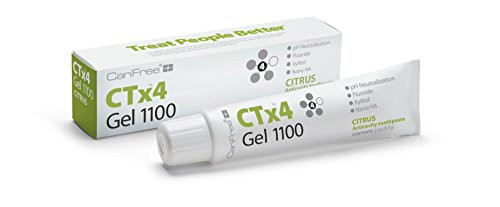 CariFree CTx4 Gel 1100 Citrus AntiCavity Toothpaste  Cavity Prevention  Freshens Breath and Moistens Mouth  Dentist Recommended for Oral Care 1Pack