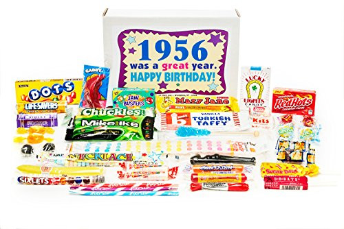 Woodstock Candy ~ 1956 64th Birthday Gift Box Nostalgic Retro Candy Mix from Childhood for 64 Year Old Man or Woman Born 1956 Jr Woodstock Candy ~ 1956 64th Birthday Gift Box Nostalgic Retro Candy Mix from Childhood for 64 Year Old Man or Woman Born 1956 Jr