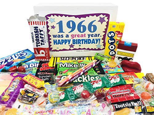 Woodstock Candy ~ 1966 54th Birthday Gift Box of Nostalgic Retro Candy Mix from Childhood for 54 Year Old Man or Woman Born 1966 Jr Woodstock Candy ~ 1966 54th Birthday Gift Box of Nostalgic Retro Candy Mix from Childhood for 54 Year Old Man or Woman Born 1966 Jr